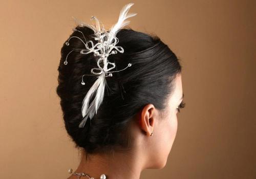 Headbands à plumes et perles ppur la mariée