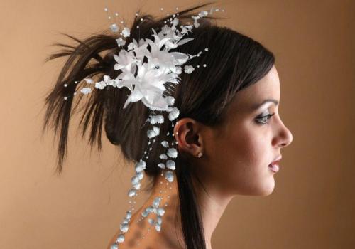 Headbands à fleurs blanche 3 pour la mariée 